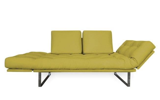 O sofá-cama ClicClac Oslo tem estrutura de aço e revestimento de sarja. Mede 2 x 0,90 x 0,40 m. Futon Company, R$ 2.895