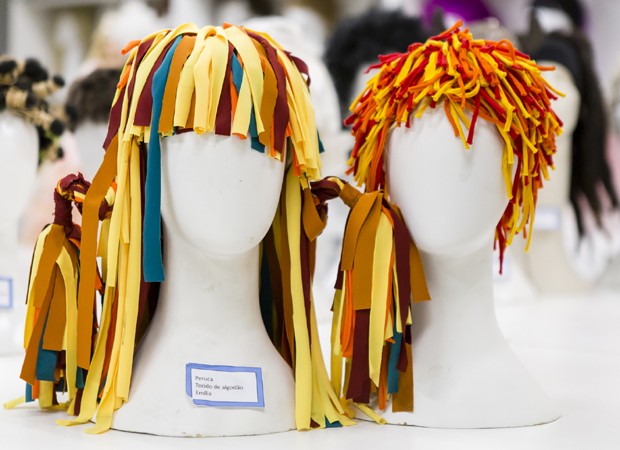 Os diferentes modelos de peruca da boneca Emília de 'Sítio do Picapau Amarelo' (Foto: TV Globo)