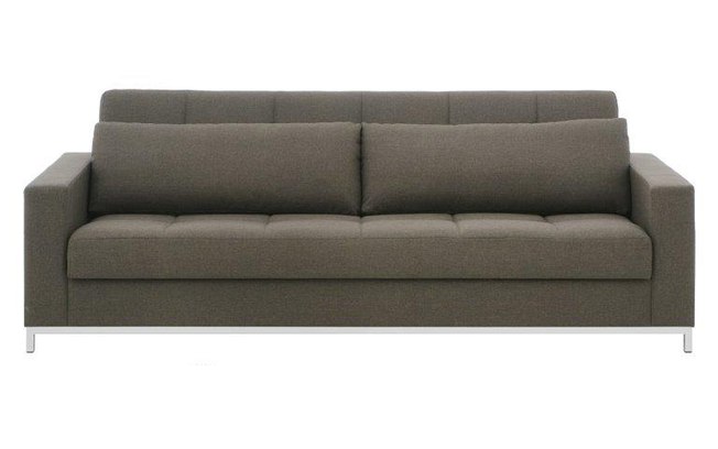 Fabricado pela Breton Actual, o sofá-cama Veranda tem 2,20 x 0,95 x 0,80 m, pés de alumínio polido e revestimento de poliéster na cor cinza. R$ 5.012,70