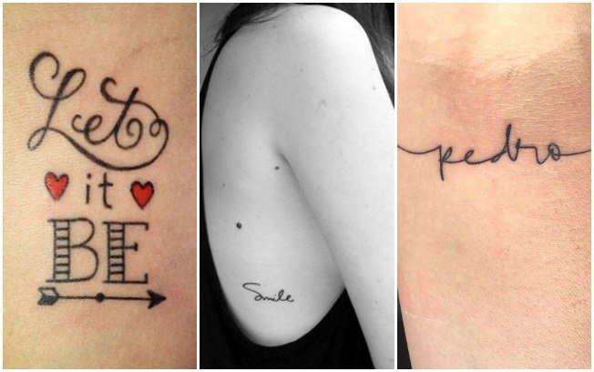 São diversas as tatuagens escritas e elas podem adequar a qualquer personalidade. Escolha a sua!
