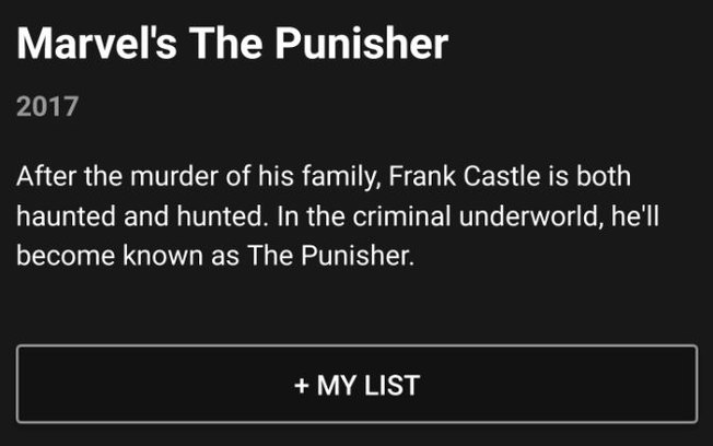 Falha no aplicativo da Netflix pode ter revelado informações inéditas sobre a série solo do Justiceiro
